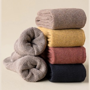 Calcetines Gruesos de Invierno para Mujer, Color Sólido, hasta la Rodilla, Transpirables, para Comodidad Diaria - Product Image 1