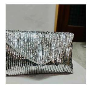 Bolso de mano cruzado de lona estilo bohemio para mujer, hecho a mano en India, de lujo, personalizado, para fiesta de noche, para novias, al por mayor - Product Image 1