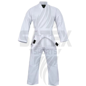 Uniforme de Taekwondo Personalizado 100% Algodón Transpirable de Secado Rápido con Logotipo Frontal Conjuntos Unisex para Adultos - Product Image 4