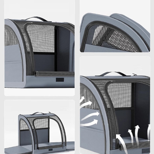 <b>Dog</b> <b>Car</b> Seat <b>Bed</b> <b>for</b> 2 Cats Puppy Hiking Travel Carrier Bag Pet Cage Protector Waterproof Foldable Breathable Double Pet Carrier - Product Image 5