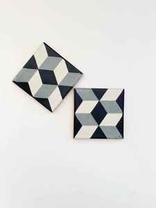 Triangle Brown White MDF <b>Table</b> <b>Coaster</b> with Stand - Product Image 6