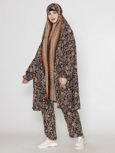 Moda 2024 elegante conjunto de cordón con estampado Floral de alta calidad vestidos musulmanes para oración al aire libre para mujeres y niñas - Product Image 3