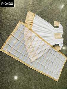 Vêtements ethniques indiens Heavy Long Anarkali Style Georgette Kurtis avec bordure en dentelle Dupatta Set pour mariage et festival Wear Gowns - Product Image 6