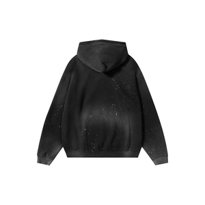 Sudadera con capucha de lana lavada Vintage, conjuntos de pantalones de chándal recortados personalizados para hombre, sudaderas con capucha Unisex en blanco para invierno, sudaderas de gran tamaño OEM - Product Image 2