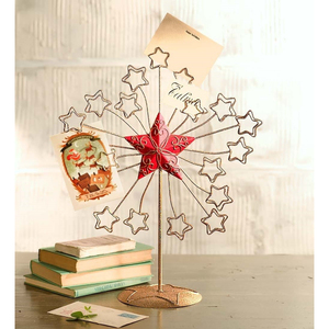 Porte-cartes en fil de fer debout, vintage, écologique, parfait pour Noël, la maison, les fêtes, la décoration de table - Product Image 1