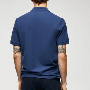 เสื้อโปโลคอปกสำหรับผู้ชายเสื้อโปโลผ้าฝ้าย GSM 180ซับลิเมชันโลโก้ตามสั่ง2025 - Product Image 3