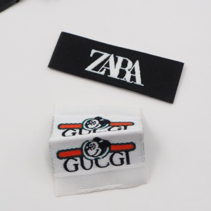 Quần áo thẻ tùy chỉnh quần áo nhãn nhà sản xuất cổ nhãn dệt may nhãn - Product Image 2