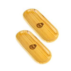 Plateau de service ovale en bois à un seul niveau, minimaliste et élégant, passe au lave-vaisselle, écologique, fait à la main, portable, décoration de cuisine. - Product Image 4