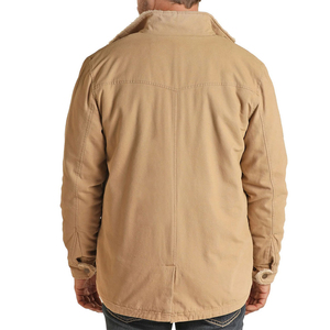 Hot Selling Men Solid Color Cotton Made <b>Canvas</b> <b>Jacket</b> For Men 100% Breathable and Quick Dry Fabric Made <b>Canvas</b> <b>Jackets</b> For Men - Product Image 2