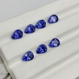 AAA + Loop Clean Blue Tanzanite 8,5x6,5mm Corte de pera Piedra preciosa suelta facetada para hacer joyería Venta al por mayor Suministro de piedra natal de diciembre - Product Image 4