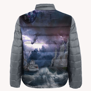 Chaqueta acolchada de plumón para hombre con LOGOTIPO personalizado 2023 de alta calidad, chaquetas acolchadas de gran tamaño lisas de gran tamaño para invierno - Product Image 4