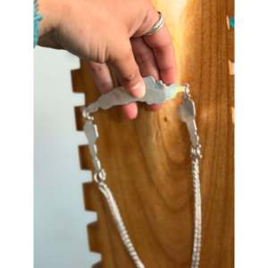 Ensemble de bijoux raffinés Smokey Gchacha, collier en argent sterling multi-pierres et en grappe - Product Image 4