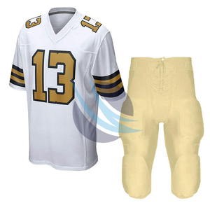 Kit de uniforme de fútbol americano de la mejor calidad, diseño de sublimación, ropa deportiva con cuello en V, conjunto de Jersey de fútbol americano para adultos transpirable - Product Image 1