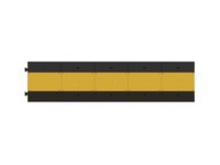 Rampe de protection de câbles robuste à 3 canaux 50x60x7.5cm pour la sécurité des entrées de routes et autoroutes 12298 UB Noir Jaune 8.7kg PPC/PVC