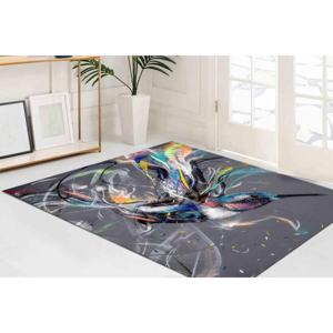 Alfombra con Estampado de Colibrí Abstracto: Colorida, Antideslizante, para Interiores, de Chenilla, Alfombra Delgada No Tejida - Product Image 2