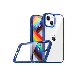Coque en silicone liquide ASMA Flora Premium pour iPhone 14, bleu marine, souple, antichoc, protection, modèle A53 - Product Image 1