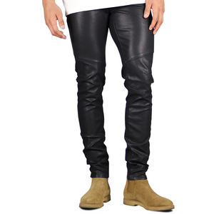 กางเกงหนังสำหรับผู้ชาย/2025กางเกงหนังโลโก้ตามสั่ง - Product Image 5