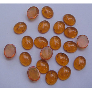 Ámbar Sintético Suelto, Amarillo Verde, Corte Cabujón Ovalado, Mineral Creado en Laboratorio, 8mm, Variedad que Incluye Cojín, Corazón, Pera, Flor - Product Image 1