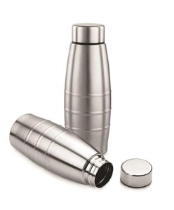 Botella con forma de vientre de acero inoxidable al por mayor grado 303 1000ml, curvada para mayor comodidad, construida para el rendimiento, botella curvada de 1l - Product Image 1