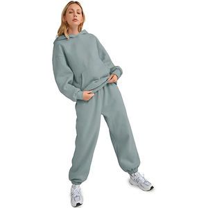 Elegante 2025 personalizado mujer chándal de gran tamaño Jogger Sudadera con capucha para gimnasio Fitness Streetwear marcas moda Boutique al por mayor - Product Image 5