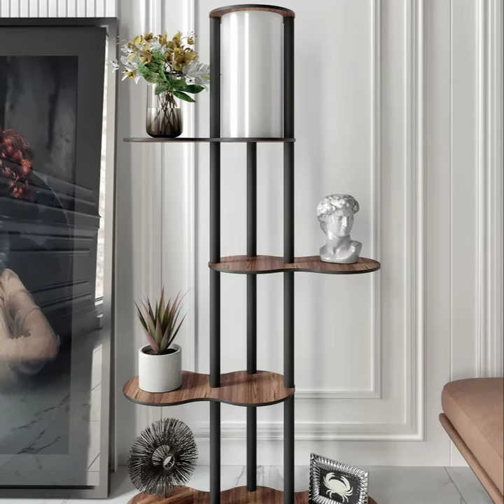 MHK Collection Special Design Shelf Decorative Floor Lamp - Easy Assembly