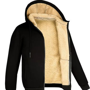 New Custom Winter Hot Selling Zip up Sweat <b>Suits</b> Hoodie with Lamb's Wool for Men and Women - Product Image 5