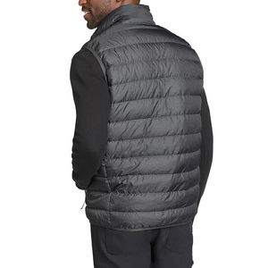 Gilet d'hiver léger pour homme en toile avec logo personnalisé, vêtement d'extérieur respirant, décontracté, couleur unie - Product Image 4