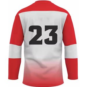 Maillots de hockey sur glace à sublimation personnalisée 100% broderie de maillot de hockey sur glace respirant en polyester - Product Image 2