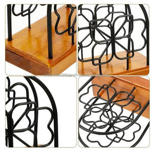 Asequible diseño de flores de metal y servilletero DE MADERA DE LA India - Product Image 4