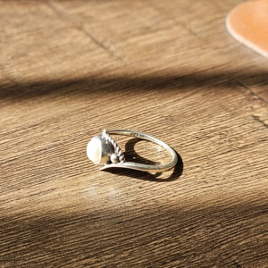 แหวนเงินประดับมุกน้ำหนักเบาสำหรับงานแต่งงานงานเลี้ยงหรือครบรอบปีสันติภาพแหวนสัญลักษณ์ - Product Image 3