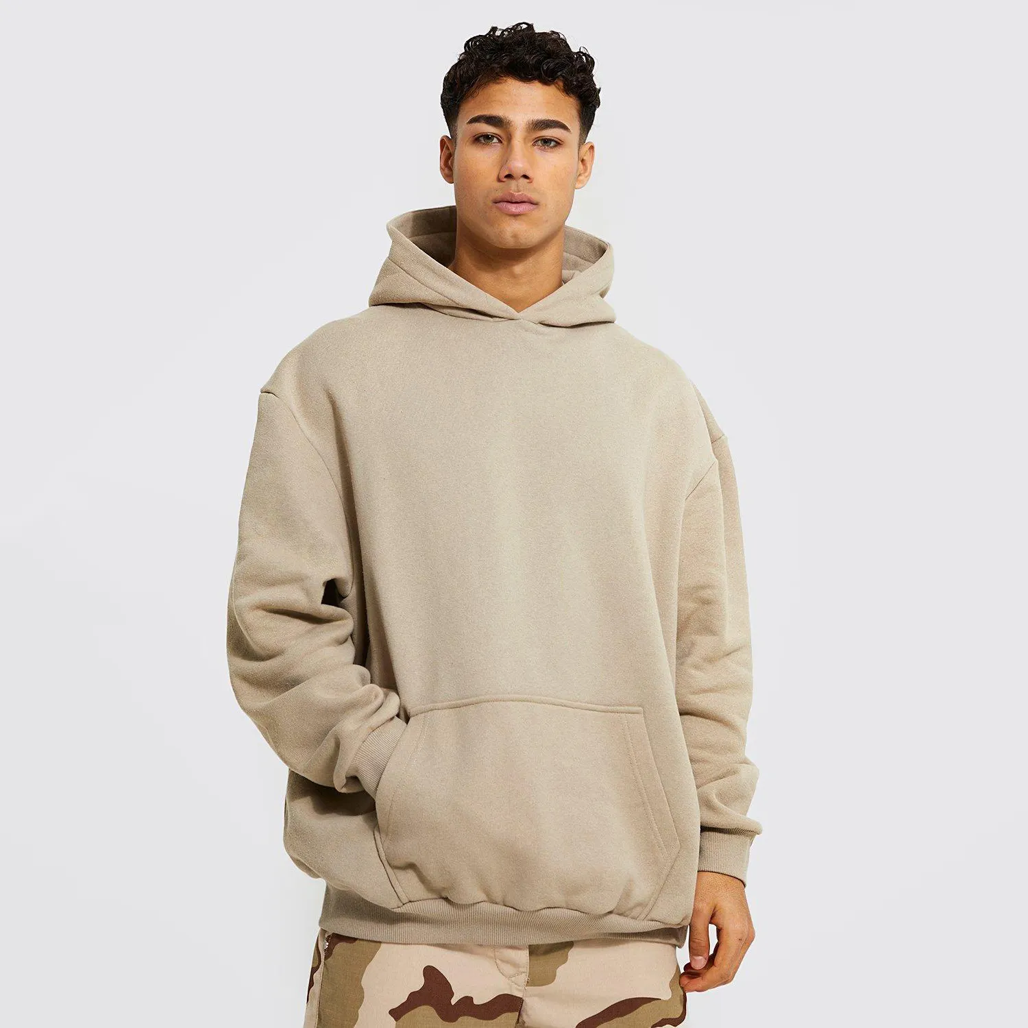 Abbigliamento uomo felpe con cappuccio Pullover da uomo in materiale oversize di alta qualità 100% in pile di alta qualità