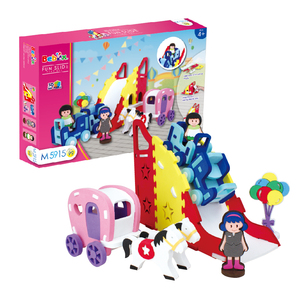 Divertido Juguete Educativo de Plástico con Rompecabezas 3D de Montaña Rusa con Carro y Figuras de Caballos para Niños de 4+ Años - Product Image 1