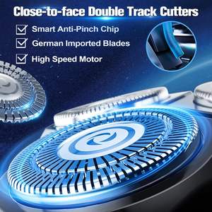 Rasoir électrique pour hommes, rasoir flottant, tondeuse à poils de nez, tondeuse latérale, brosse FA flottante, IPX7, utilisation humide/sèche, rasoir corporel à cinq lames - Product Image 4