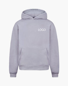 เสื้อฮู้ดดี้สีเทาอ่อนสำหรับผู้ชาย สกรีนโลโก้ได้ ผ้าหนา แขนยาว มีกระเป๋าจิงโจ้ สไตล์ลำลอง สตรีทแวร์ รับผลิตแบบ OEM ODM - Product Image 4