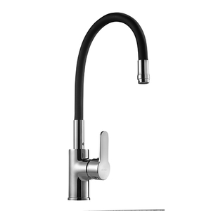 Rubinetto per lavello nero flessibile a leva singola (Mirtak 65818) - Product Image 1