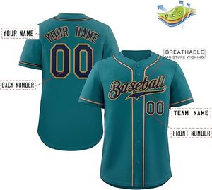 Oem แฟชั่นที่กําหนดเองเสื้อเบสบอลลายขนนกชุดเบสบอลขายส่ง - Product Image 2