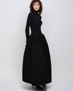 Elegant <b>Black</b> <b>Maxi</b> <b>Dress</b> Minimalist Captivating Design Cotton Spandex Customizable OEM ODM Made in Vietnam - Product Image 1