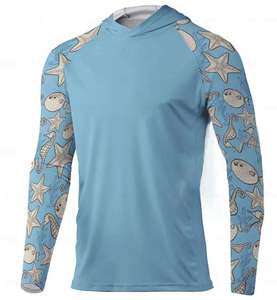 เสื้อตกปลาผู้ชาย UV ป้องกันแสงแดด UPF 50+ สวมใส่สบาย พร้อมดีไซน์พิมพ์ลายแบบซับลิเมชั่น ขายดี - Product Image 5