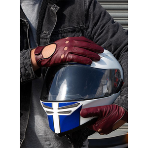 OEM Nouvelle Arrivée Rouge Noir Pur Cuir Mode Conduite Habillage Gants Peau de Mouton Cuir Habillage Gants - Product Image 6