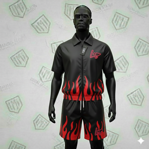 Ensemble de survêtement en nylon deux pièces à capuche pour homme, style streetwear, couleur unie, haute qualité, coupe-vent et short, collection Hiver 2026, vente en gros - Product Image 2