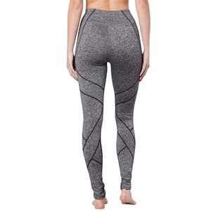 Pantalons de yoga pour femmes à taille haute élastique, poches profondes, contrôle du ventre doux, imprimé léopard, 100% nylon, antibactérien, écologique - Product Image 2