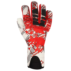 Guantes de fútbol transpirables profesionales de dedo completo, equipo de portero de fútbol de látex blanco para uso en exteriores - Product Image 2