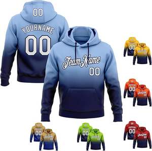 Alta calidad personalizada sublimación poliéster algodón bordado multicolor empalme de gran tamaño pulóver sudaderas con capucha para hombres - Product Image 1