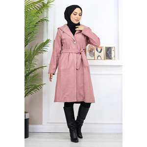 Manteau en laine à capuche pour femme, élégant, avec rembourrage en duvet pour le confort et le style - Product Image 4