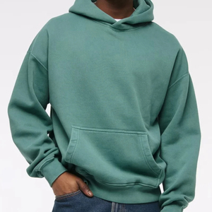 Sudadera con capucha para hombre con logotipo personalizado bordado 100% algodón Terry Heavy Weight Pullover Hoodie para otoño - Product Image 6