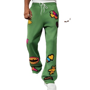 Pantalon de survêtement surdimensionné avec logo personnalisé Pantalon de survêtement baggy à jambes larges de haute qualité Pantalon lourd pour homme de grande taille Pantalon de survêtement uni de base - Product Image 6