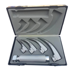 ชุดเครื่องตรวจกล่องเสียงสแตนเลสคุณภาพสูง4ชิ้นอุปกรณ์ผ่าตัดแบบแมนนวล - Product Image 3