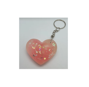Multicolor Strips Heart Shape Resin Key Chain Kids Jewelry <b>Making</b> <b>Kit</b> Resin Keychain <b>Kit</b> for Kids Art and Customized Color - Product Image 4