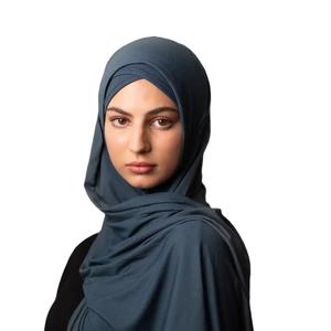 ขายร้อนธรรมดาออกแบบ Cloud Jet ผ้าฝ้ายสีดําโพลีเอสเตอร์หญิงอิสลามทุกฤดูกาลทันทีฟรีขนาด TAKVA อินฟินิตี้ชุดฮิญาบ - Product Image 2