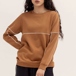 Venta al por mayor caliente popular de buena calidad de las mujeres personalizadas Womens Streetwear algodón liso moda sudaderas para la venta - Product Image 2